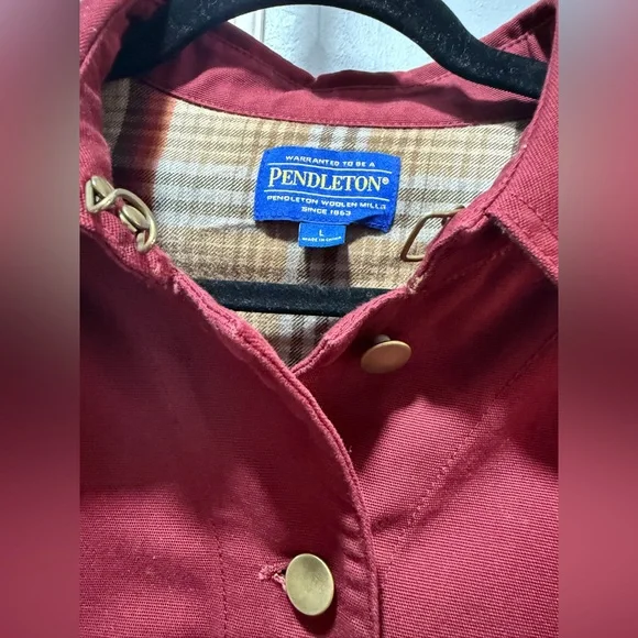 Pendleton Womens Crimson Canvas Coat - Picture 3 of 13